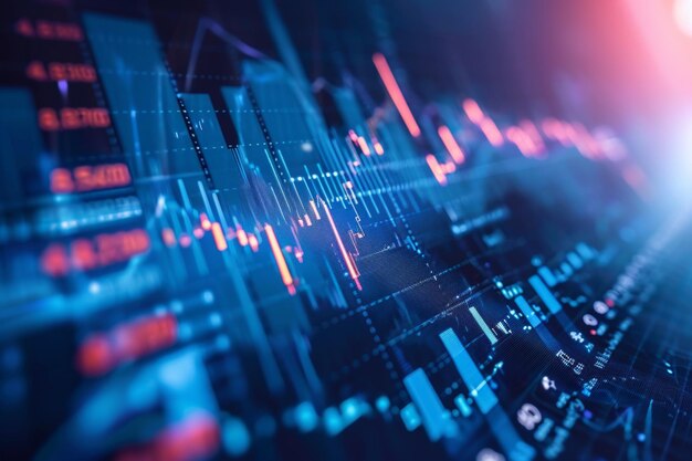 Visual Representation Of Stock Market Success Through A Growth And Profit Chart