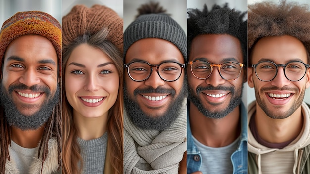 Foto una rappresentazione visiva dell'unità attraverso il mosaico della diversità