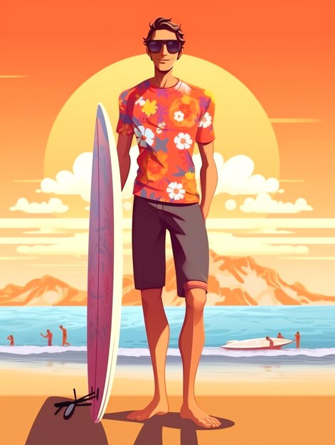 Photo visual of surfer