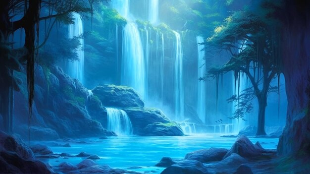 Visual of waterfall