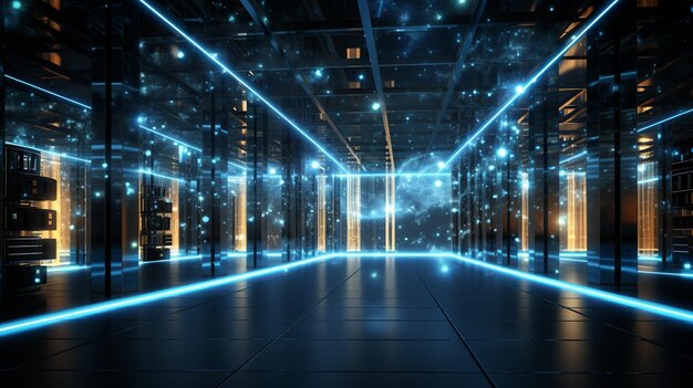 Photo visualization of a data center wallpaper