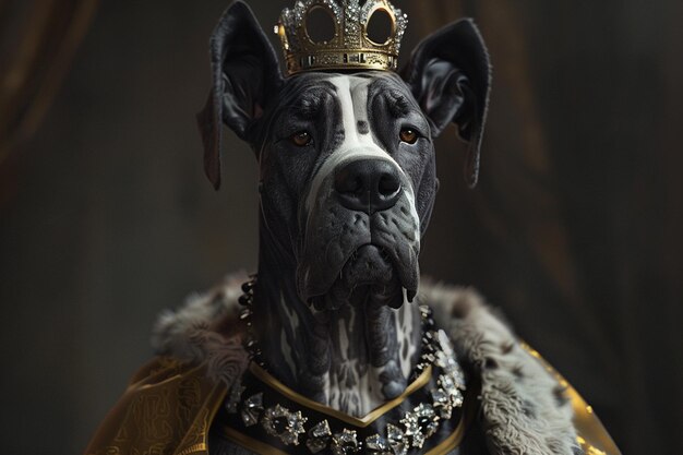 Photo visualize the dignified demeanor of a great dane p generative ai