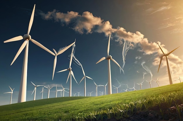 Visualize renewable energy carbonneutral solutions and reducing CO2 emissions