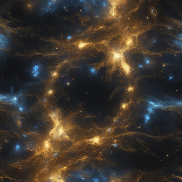 渦巻くガスと塵の雲によって中断される、広大な星空の広がりを視覚化する