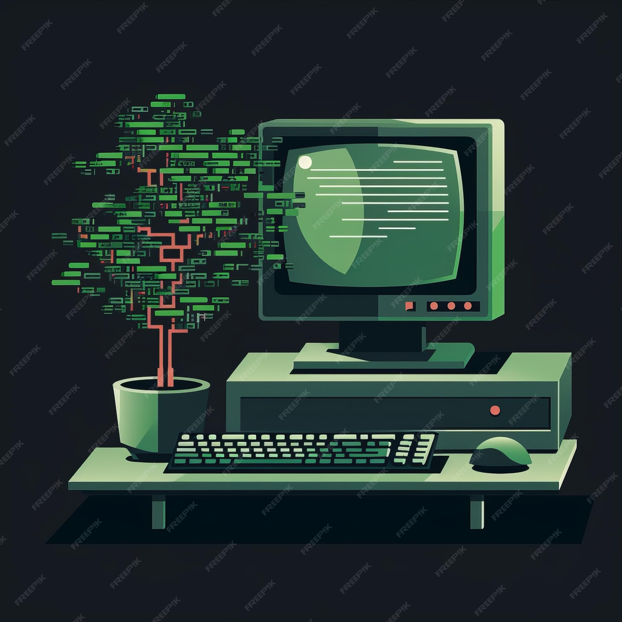 Premium AI Image | Visualizing Code 2D Representation of a Computer ...