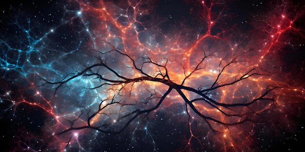 visualizing a neural network as a tree structure to illustrate data flow through connections concept data flow visualization neural network structure tree diagram connection paths