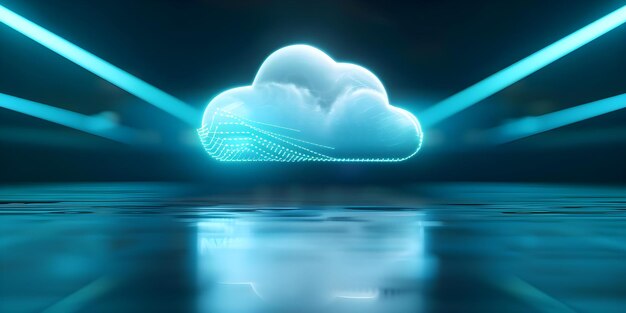 visualizing resource deployment and management with 3d data flow and cloud symbolism concept data visualization resource management 3d modeling cloud computing symbolism