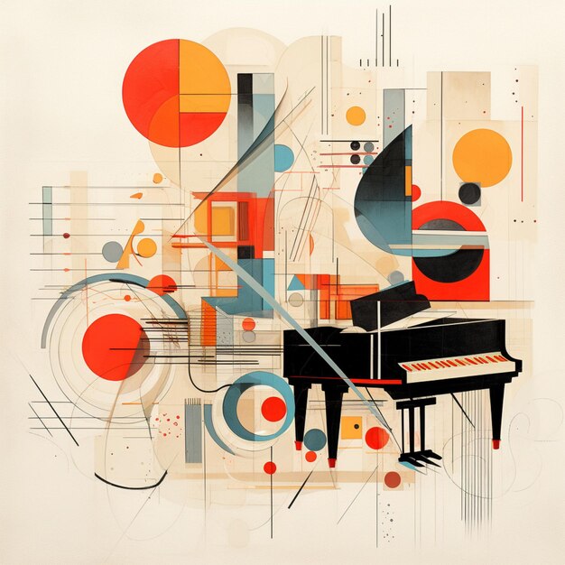 Visualizing the rhythm and harmony of music through abstract