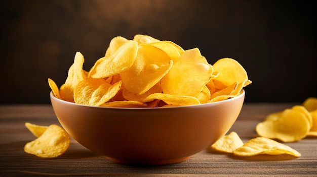 A visually appealing arrangement of kettle cooked potato chips