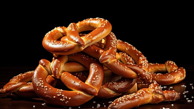 A visually appealing arrangement of pretzels