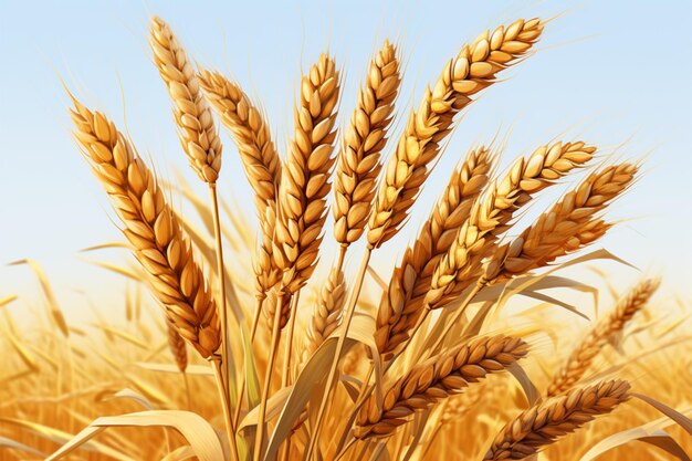 A visually stunning illustration that highlights the elegance of wheat