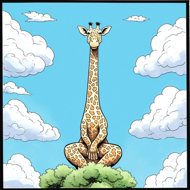 Foto visuele van giraffe