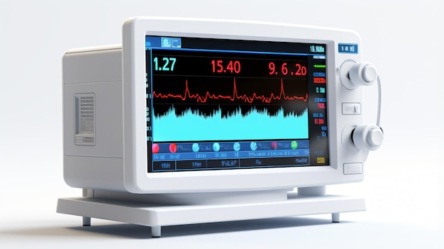 Vital signs monitor on white background