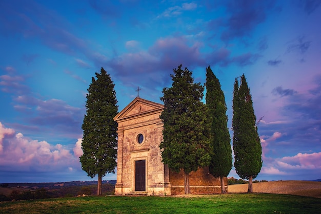 Vitaleta chapel in tuscany