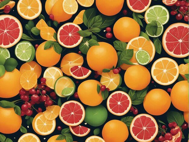 Photo vitamin c kiwis or strawberries a pile of oranges apples and strawberries amazing wallpaper