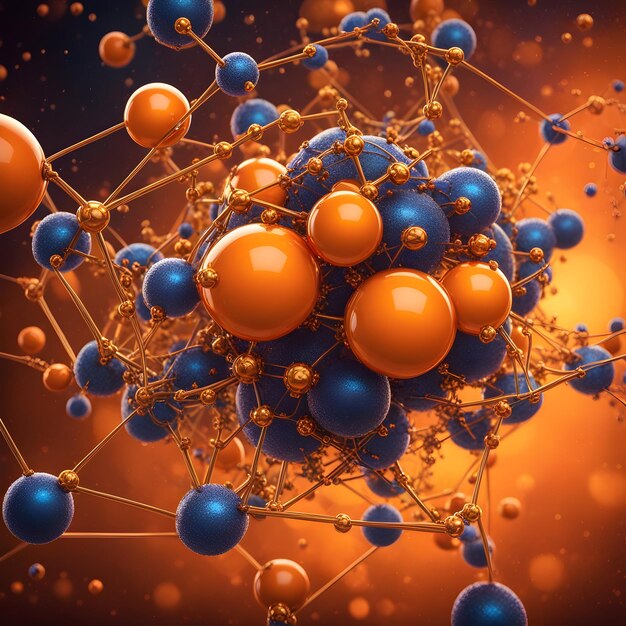 Vitamin C moleculaire structuur Concept 3D illustratie