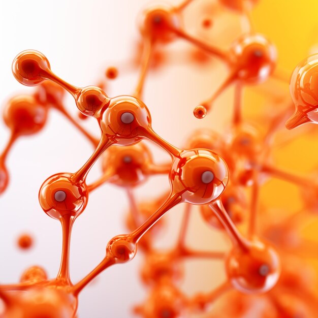 Vitamin C molecular structure Concept 3D illustration