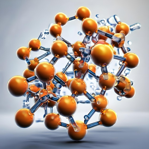 Photo vitamin c molecule is a photograph by photo library