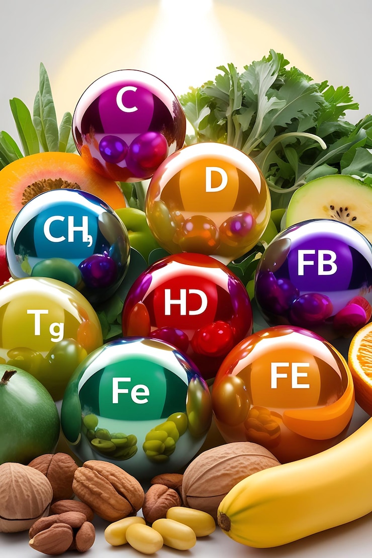 Photo vitamin powerhouse a colorful and nutritious display