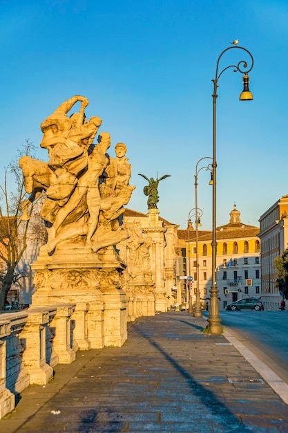 Vittorio Emanuele bridge in Rome