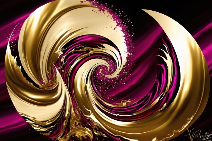 Viva magenta abstract psychic wave background