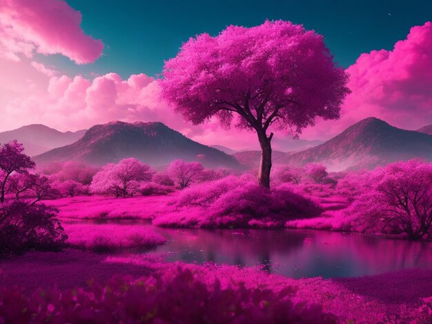 A VIVA MAGENTA Natural Landscape