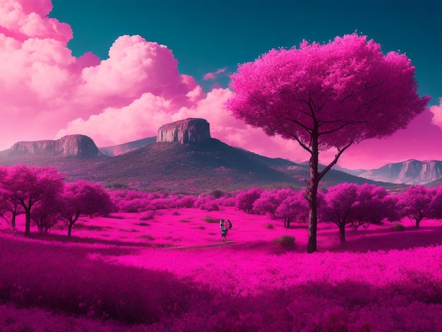 A VIVA MAGENTA Natural Landscape