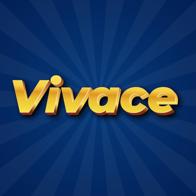 Vivace 텍스트 효과 골드 JPG 매력적인 배경 카드 사진