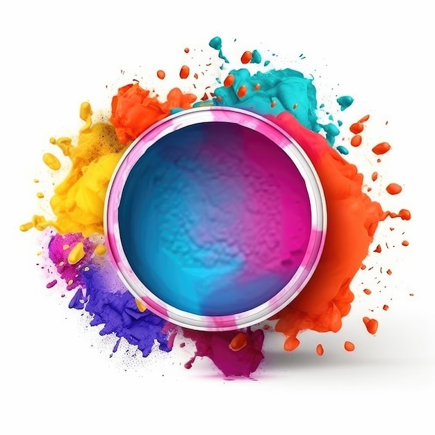 Vivid colorful powder splash Illustration AI GenerativexA