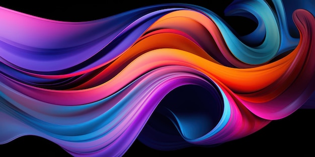 Vivid and Colorful Wave Backdrop