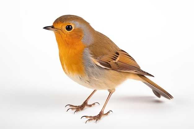 Vivid Glimpse of Nature European Robin's Serene Stance Amidst the Verdant Wilderness by Generative AI