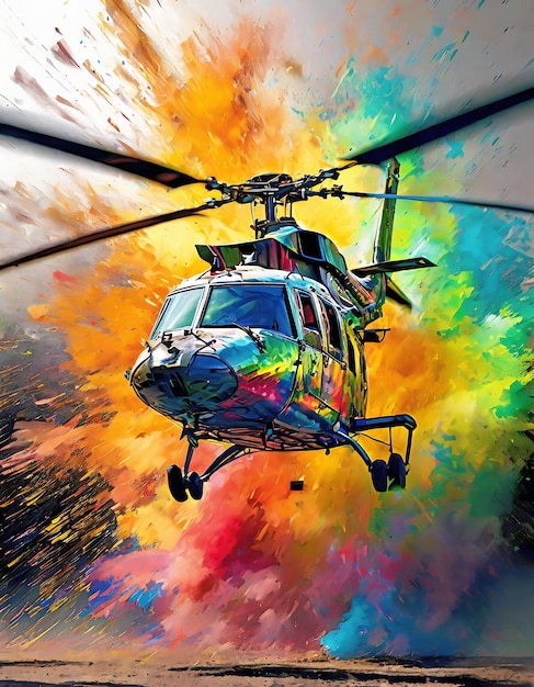 Vivid helicopter