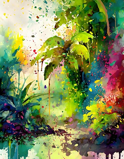 Vivid jungle scenery