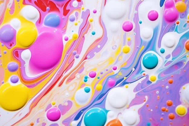  ⁇ 색 에 있는 페인트 방울 의 생생 한 혼합물