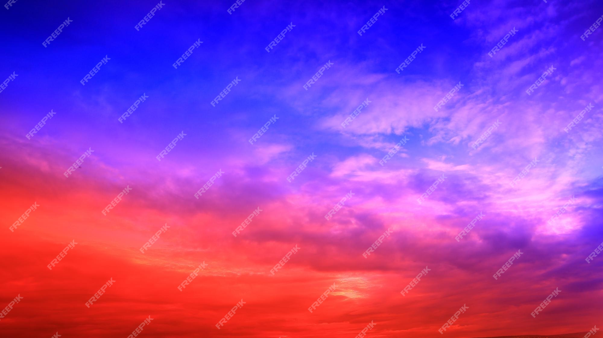 Premium Photo | Vivid multi colored wallpaper blue bright and orange yellow  dramatic sunrise or sunset sky and cloud