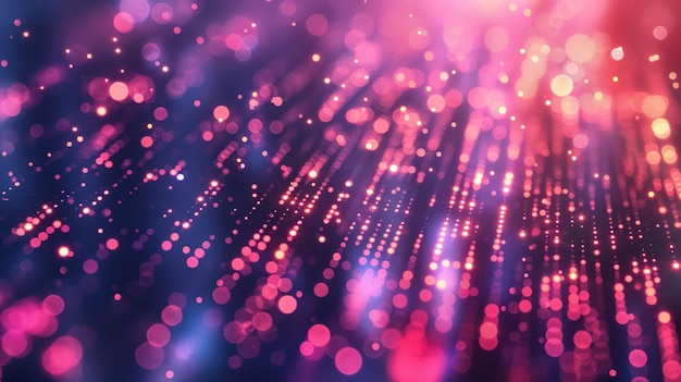 Vivid neon sparkling dots abstract background Generative AI
