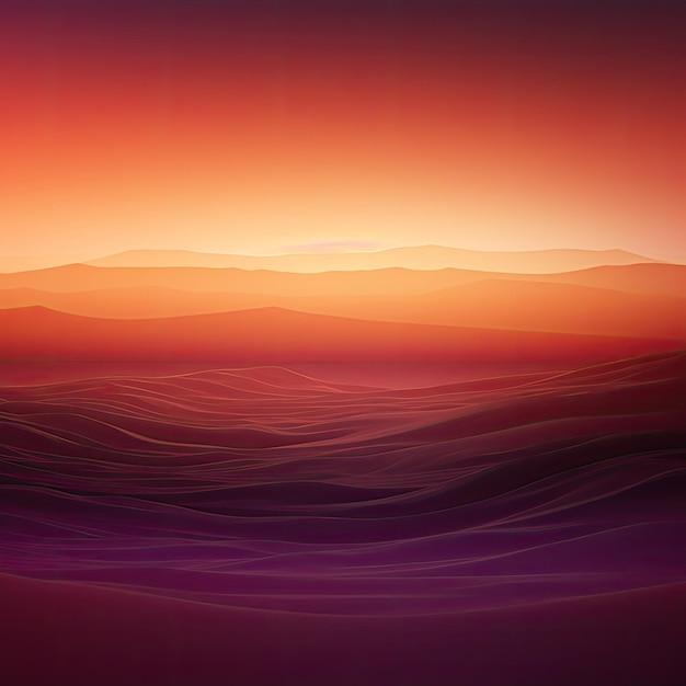 Vivid orange and deep plum gradients meeting at the horizon