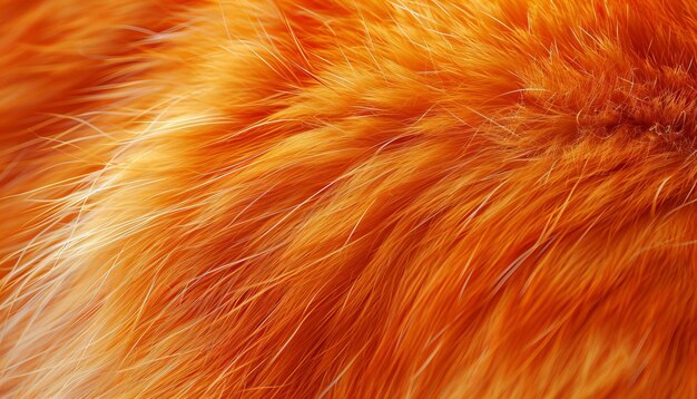 Vivid orange fur texture Warmth and softness concept Suitable for design in textile patterns