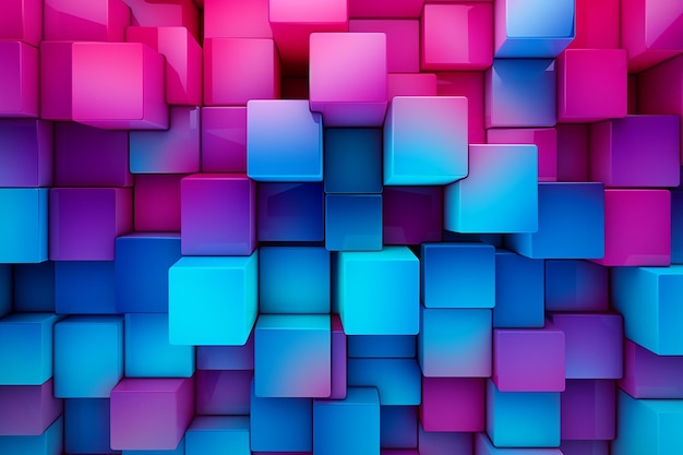 Vivid Pattern with Colorful Blocks and Shapes