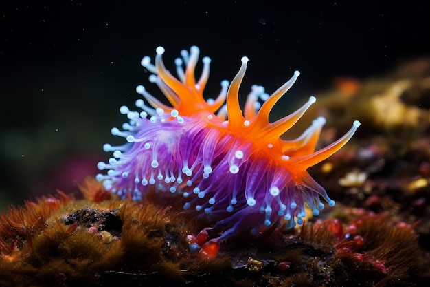 Vivid sea slug encounter sea animal photography