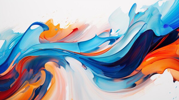 Vivid splashes of paint abstract expressionism