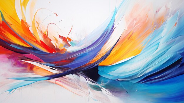 Vivid splashes of paint abstract expressionism