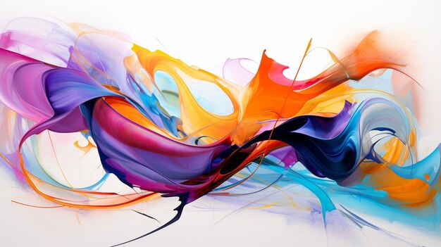 Vivid splashes of paint abstract expressionism