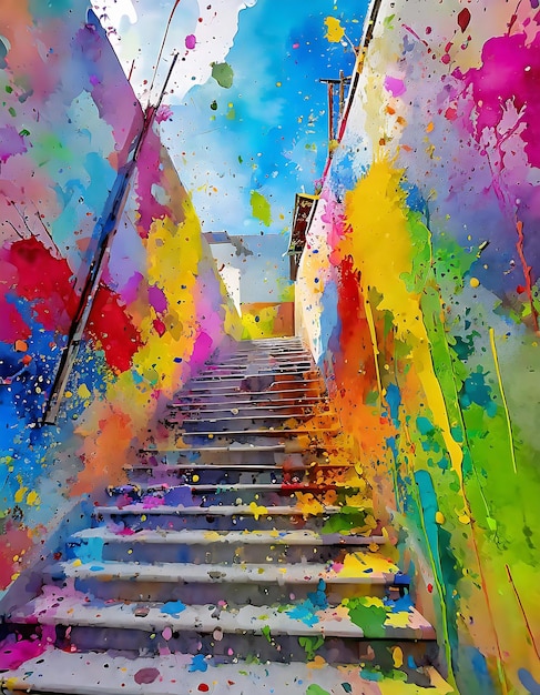 Vivid stairs