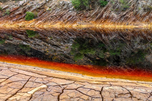 Vivid Strata and Cracked Earth at Rio Tinto