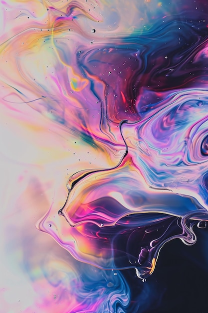 Vivid Swirls of Color Creating an Abstract Liquid Art Background Generative AI