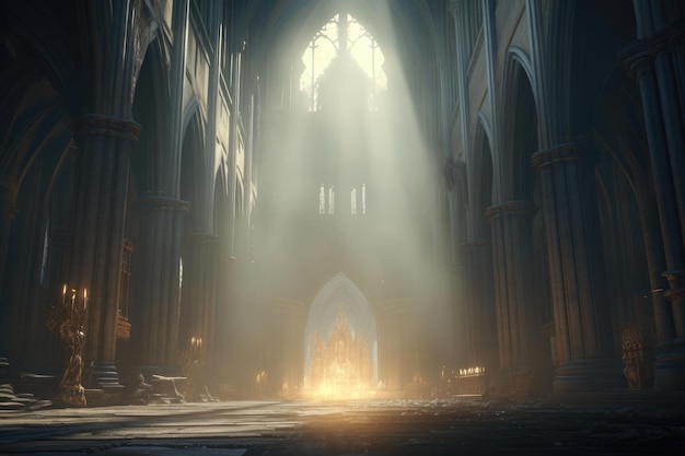 Vivid Vistas Volumetric Light in a Cathedral