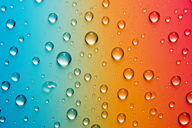 Photo vivid water drops colorful elegance