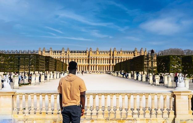 Viw of beautyfull Park of The Palace of Versailles