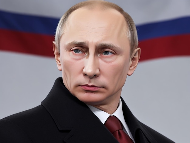 Foto vladimir putin è il leader della russia.